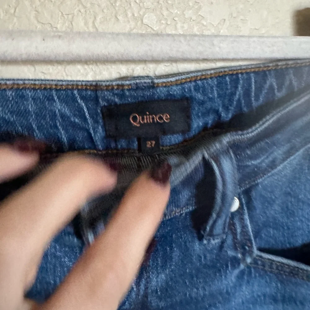 Quince Bella Stretch Barrel Jeans Size 27 in Atlantic Blue - Picture 6 of 11
